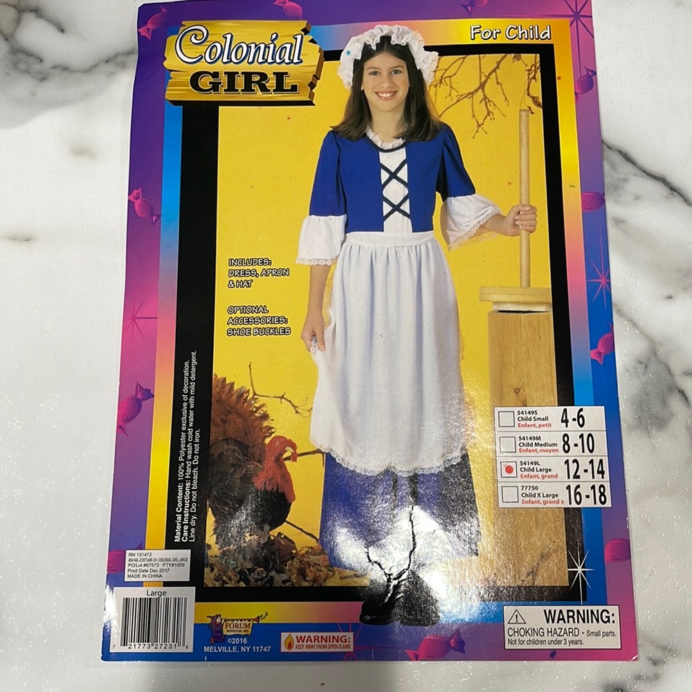 Colonial Girl Costume for Child